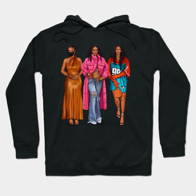 Rihanna Hoodie by PrintPrayLove